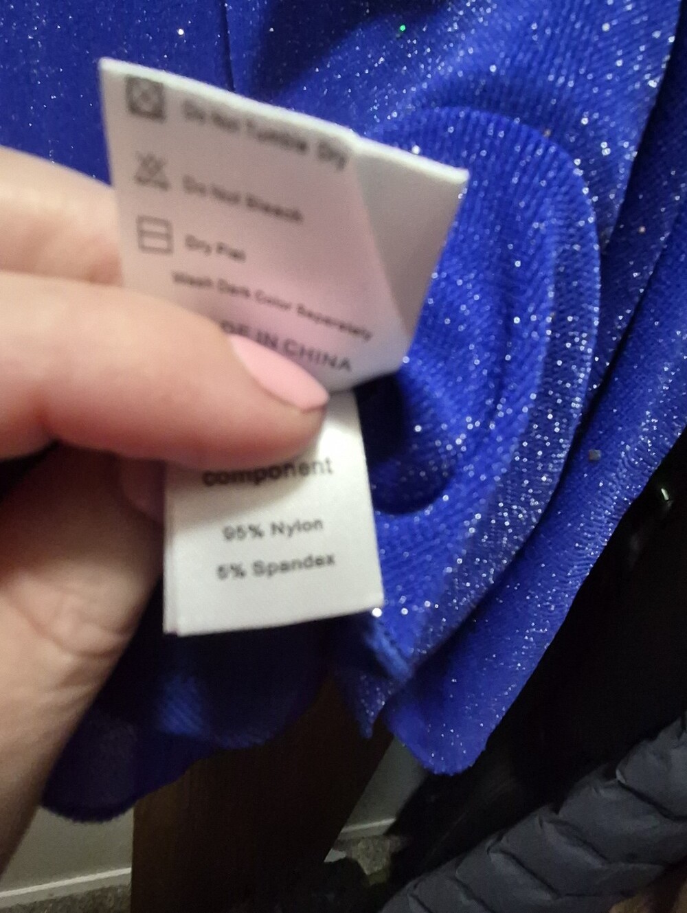 BeBonnie Tiered Sparkle Blouse in Royal Blue by Unbranded - Picture 8 of 9